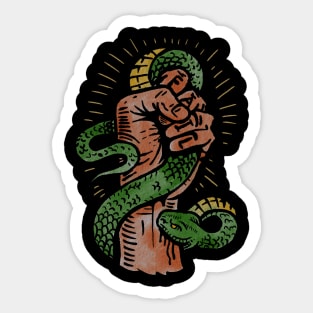 Caught Snake Tattoo Sticker